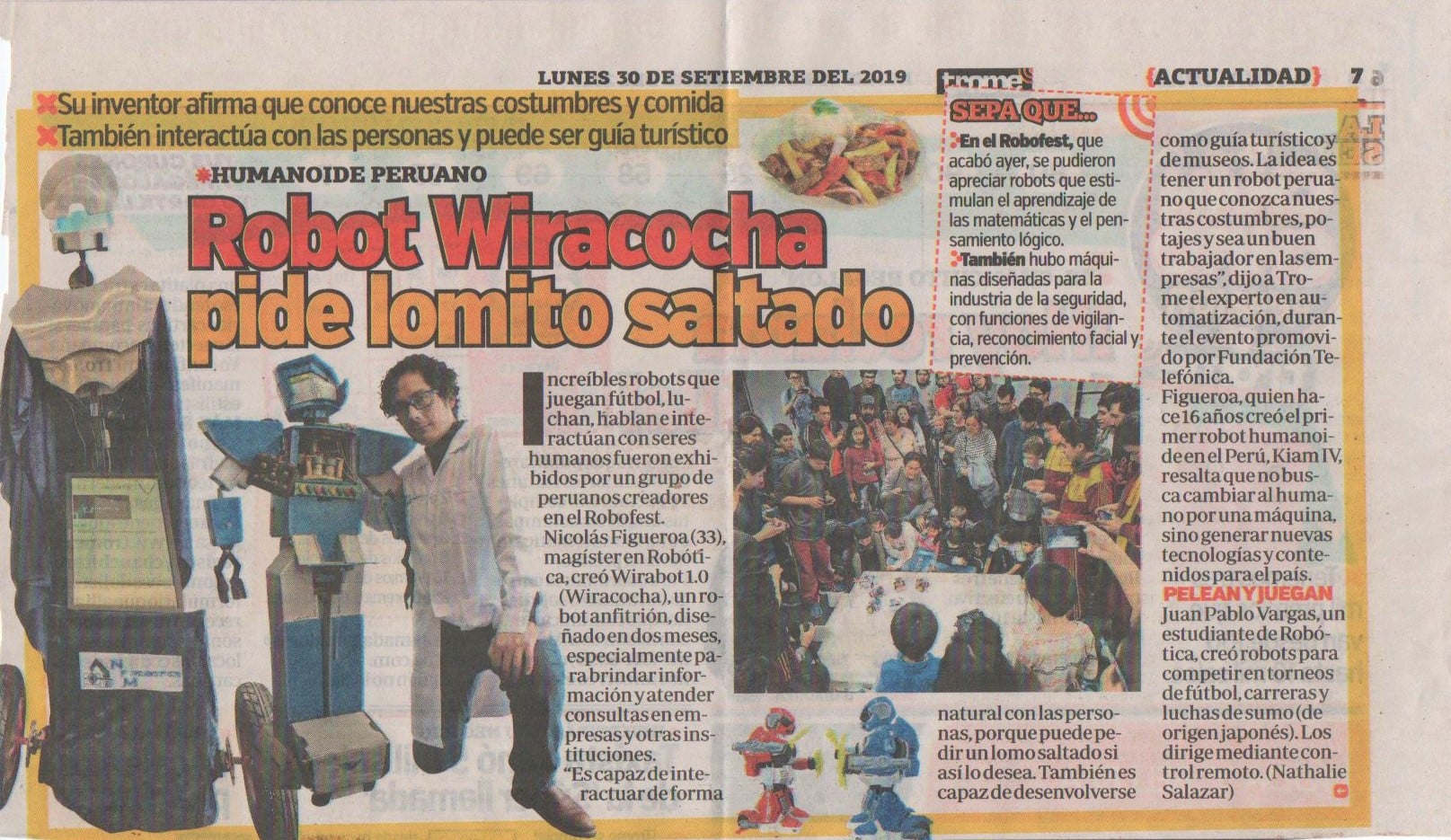 Entrevista en Diario el Trome